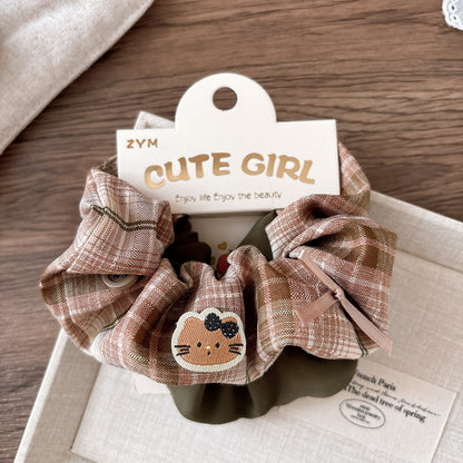 Collection of 2 Versatile Casual Plaid Pattern Hair Ties