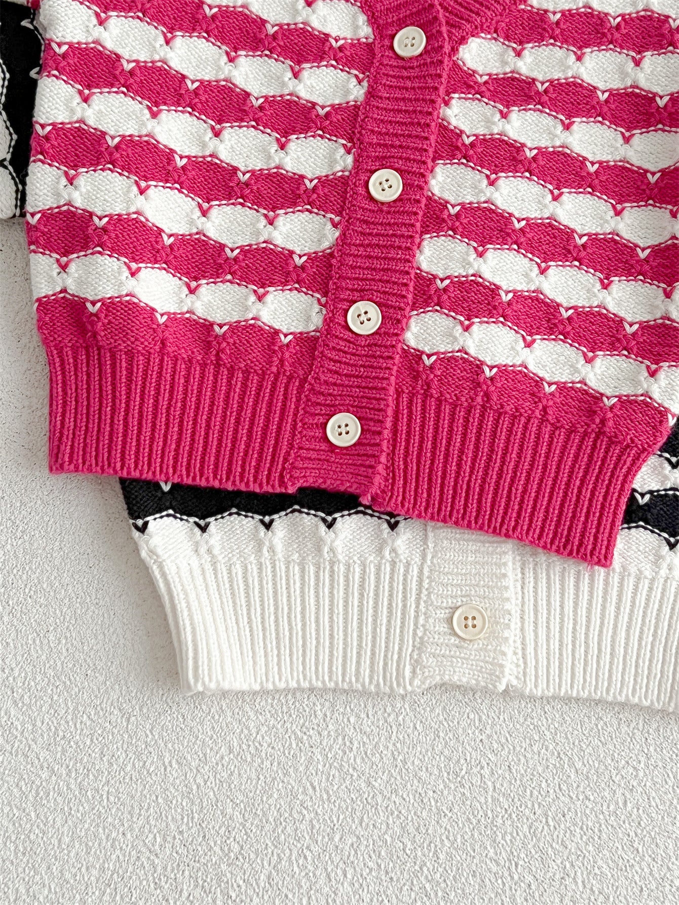 Infant Baby Boys And Girls Stripe Long-Sleeved Cardigan
