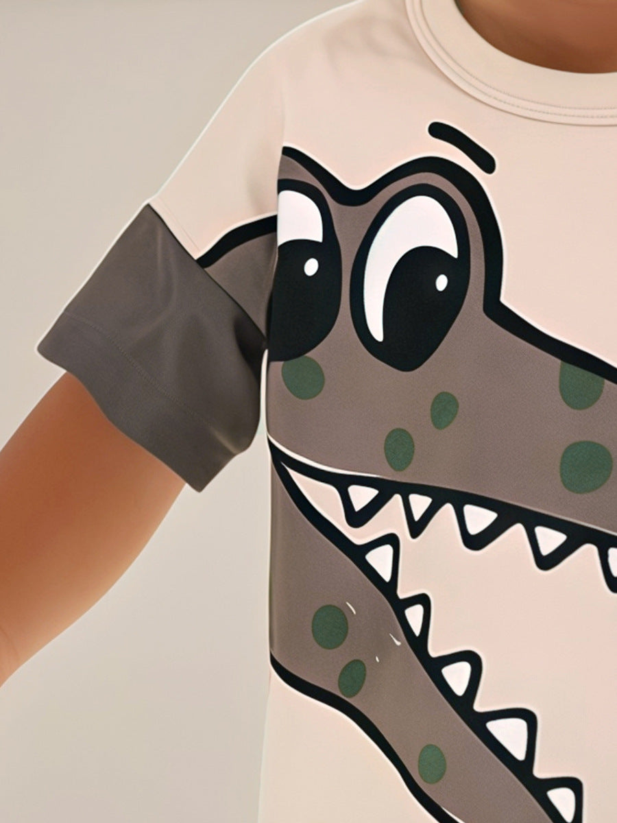 Kids’ Animals Cartoon Pattern Short Sleeves T-shirt in European and American Style for Summer, MyKids-USA®, Baby & Toddler Tops, MyKids-USA -  -  -  -  -  -  - 