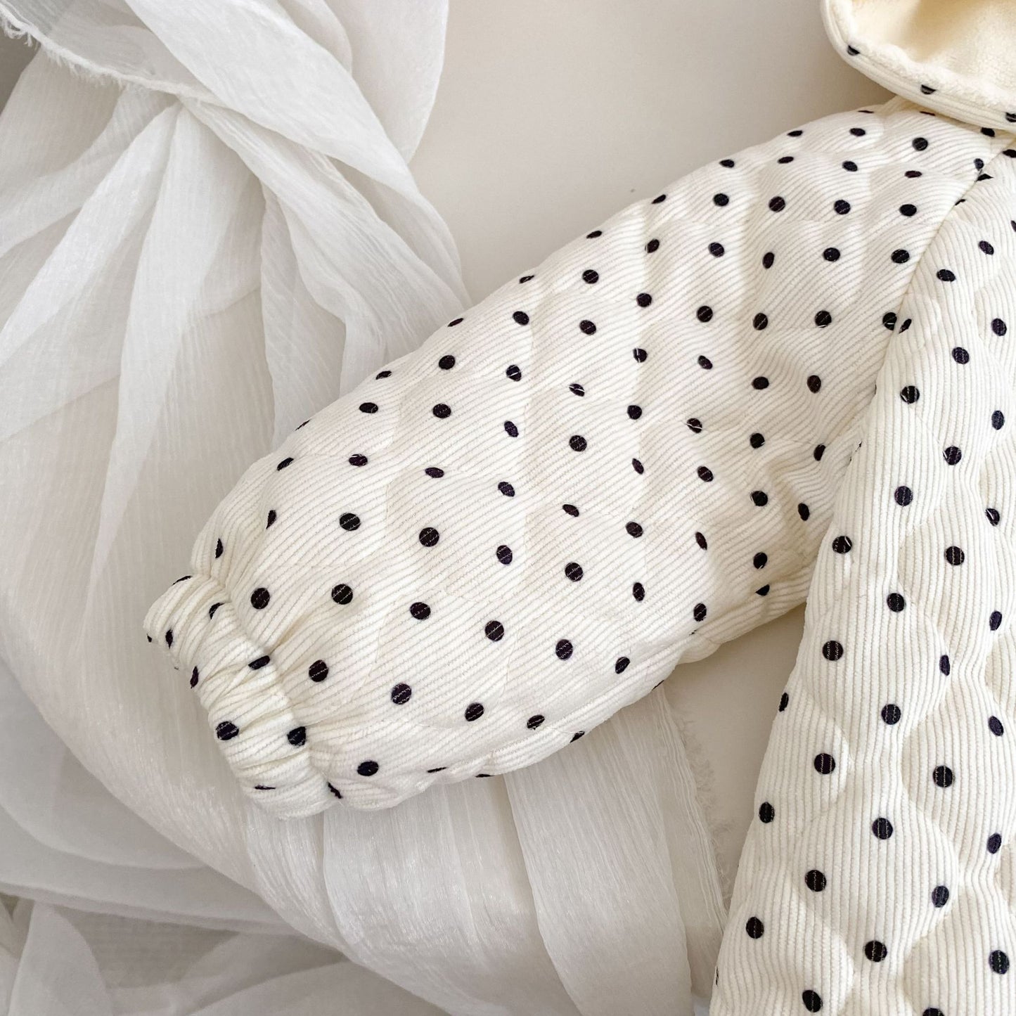 Winter Arrival Baby Kids Unisex Dots Pattern Long Sleeves Fleece-lined Hooded Coat, MyKids-USA®, Baby & Toddler Coats & Jackets, MyKids-USA -  -  -  -  -  -  - 