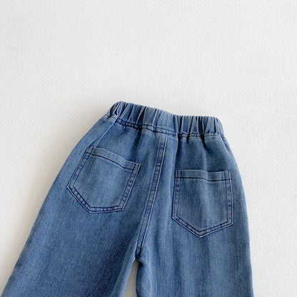 Autumn and Spring Arrival Casual American Style Lace Color Patchwork Denim Pants Wholesale for, MyKids-USA®, Jeans, MyKids-USA -  -  -  -  -  -  - 