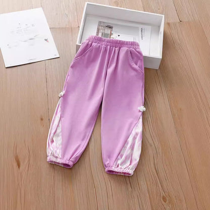 Summer Baby Kids Girls Elastic Soft Breathable Tie Dye Sportswear Pants