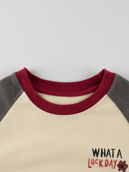 Autumn  Arrival Kids Boys Letters Print Crew Neck Long Sleeves Color Patchwork Sweatshirt, MyKids-USA®, Baby & Toddler Outerwear, MyKids-USA -  -  -  -  -  -  - 