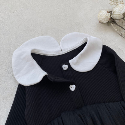 MyKids-USA® Autumn Tulle Patchwork Baby Girls Princess Long Sleeves Dress
