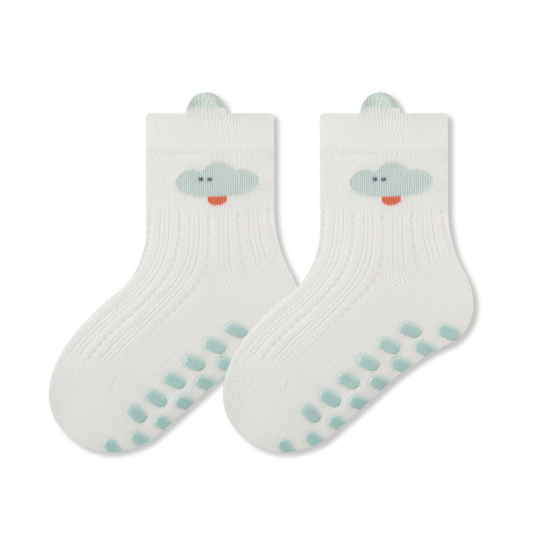 Summer and Spring Baby Kids Boys and Girls Breathable Cute Cartoon Pattern Socks, MyKids-USA®, Baby & Toddler Socks & Tights, MyKids-USA - Size/Age - S (0-1Y) - Color - White -  -  - TR2604272308-D.