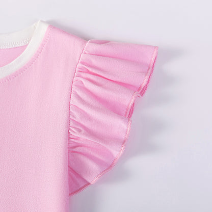 Summer Arrival Cartoon Pattern Fly Sleeves Color Patchwork Dress for Stylish Girls, MyKids-USA®, Baby & Toddler Dresses, MyKids-USA -  -  -  -  -  -  - .