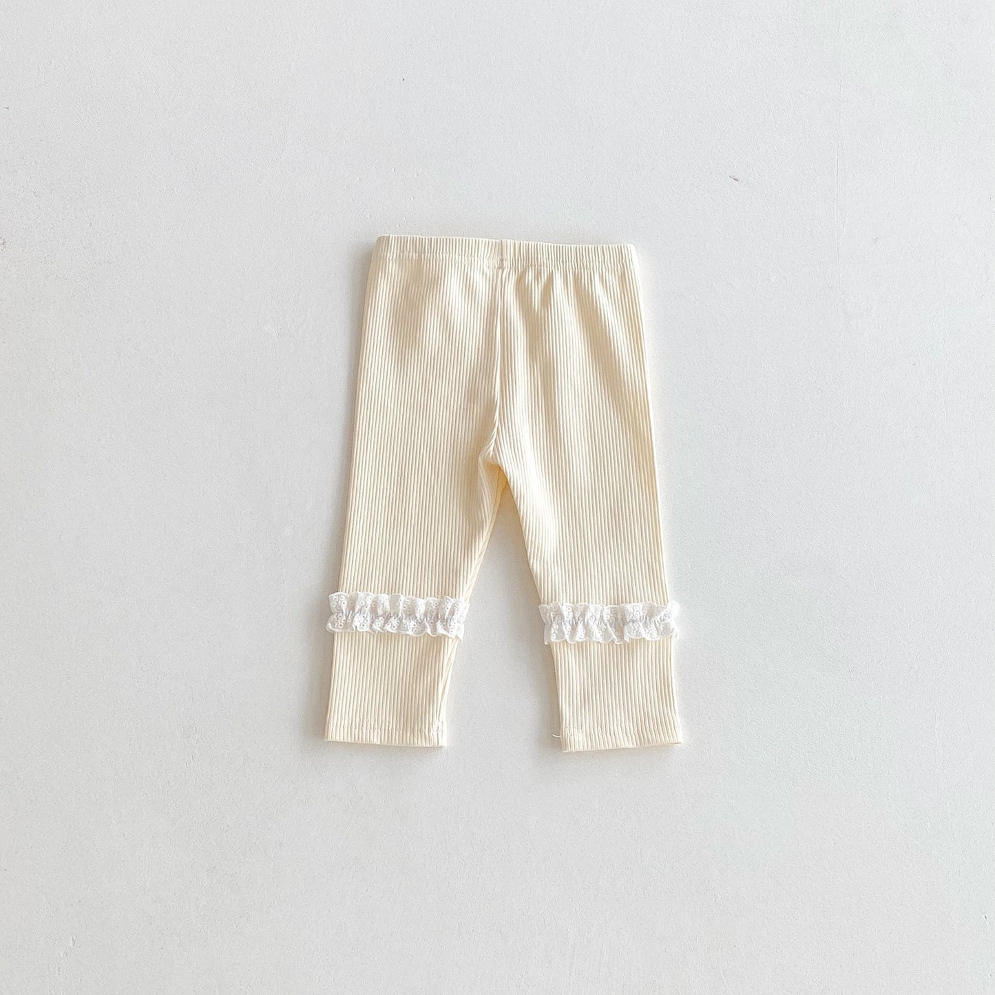 Autumn Arrival Elastic Baby Kids Girls Lace Decorated Pants, MyKids-USA®, Leggings, MyKids-USA - Size/Age - 73 (6-9M) - Color - Beige -  -  - TR2509302332-A