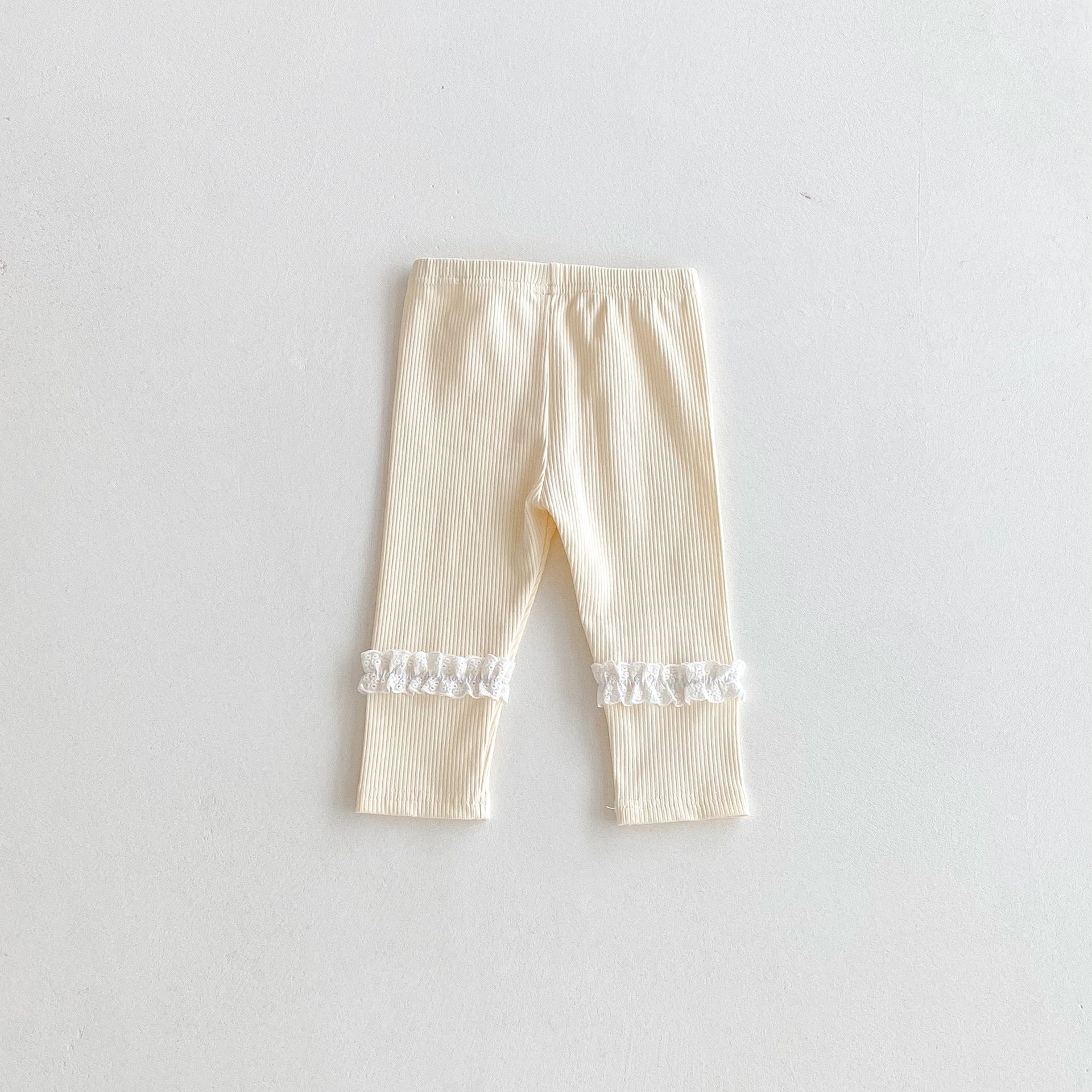 Autumn Arrival Elastic Baby Kids Girls Lace Decorated Pants, MyKids-USA®, Leggings, MyKids-USA - Size/Age - 73 (6-9M) - Color - Beige -  -  - TR2509302332-A