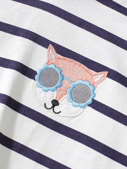 High Quality Spring And Autumn Girls Fox Logo Long Sleeves Top Striped Hoodie And Pants Clothing Set, MyKids-USA®, Baby & Toddler Outfits, MyKids-USA -  -  -  -  -  -  - 
