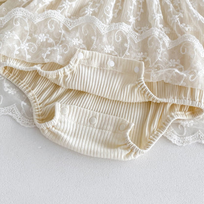 Autumn Arrival Baby Girls Long Sleeves Floral Embroidery Tulle Onesies Dress, MyKids-USA®, Baby & Toddler Dresses, MyKids-USA -  -  -  -  -  -  - 