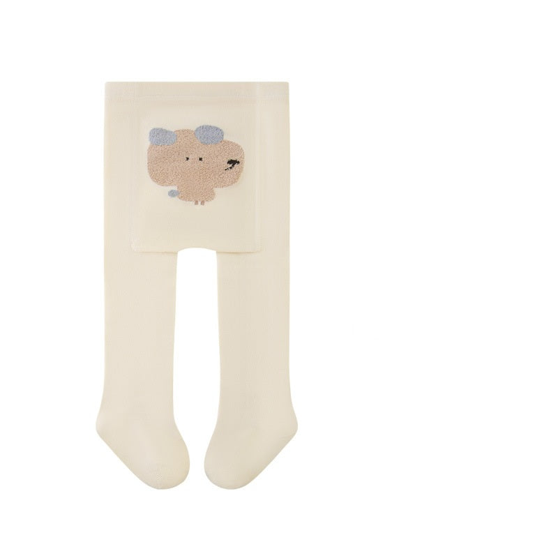 Autumn Baby Girls Breathable Animals Cartoon Pattern Tights, MyKids-USA®, Baby & Toddler Socks & Tights, MyKids-USA - Size/Age - S (6-12M) - Color - Beige -  -  - TR2509292232-A