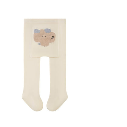 Autumn Baby Girls Breathable Animals Cartoon Pattern Tights, MyKids-USA®, Baby & Toddler Socks & Tights, MyKids-USA - Size/Age - S (6-12M) - Color - Beige -  -  - TR2509292232-A