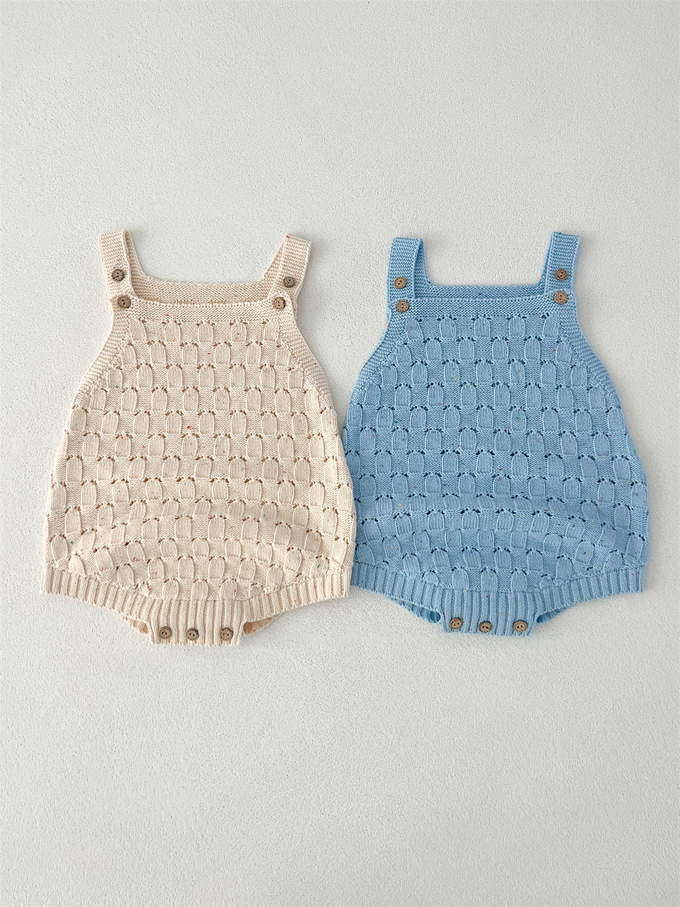 Autumn Arrival Baby Unisex Geometric Hollow-Out Pattern Sleeveless Onesies with Strips, MyKids-USA®, Baby One-Pieces, MyKids-USA -  -  -  -  -  -  - 