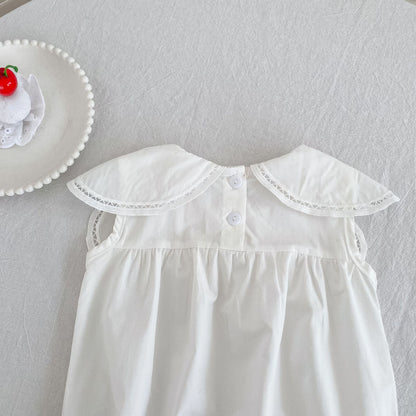 Design Summer Girls Hollow Out Flower Collar Sleeveless Onesies and Short Sleeves Dress – Sister Matching Clothing Set, MyKids-USA®, Baby & Children's Outfits, MyKids-USA -  -  -  -  -  -  - .