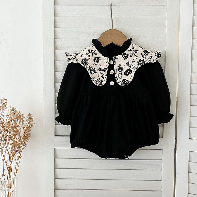 Spring Baby Kids Girls Vintage Floral Pattern Long Sleeves Onesies and Dress – Princess Sister Matching Set, MyKids-USA®, Baby & Toddler Outfits, MyKids-USA -  -  -  -  -  -  - 