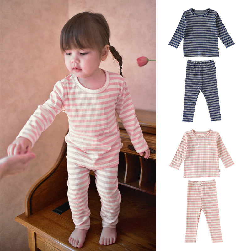 Spring and Autumn Baby Kids Striped Pattern Long Sleeves Top and Pants Clothing Set, MyKids-USA®, Baby & Toddler Outfits, MyKids-USA -  -  -  -  -  -  - 