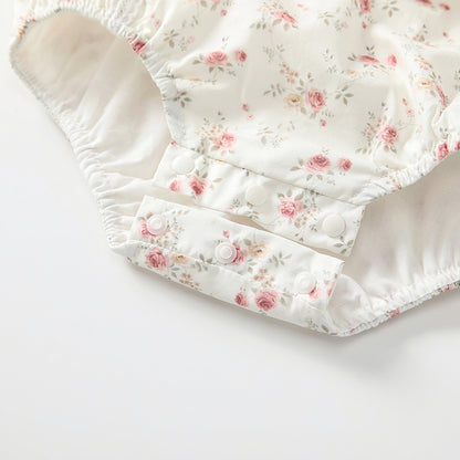 Arrival Spring Baby Girls Flowers Pattern Long Sleeves Beige Onesies with Collar, MyKids-USA®, Baby One-Pieces, MyKids-USA -  -  -  -  -  -  - .