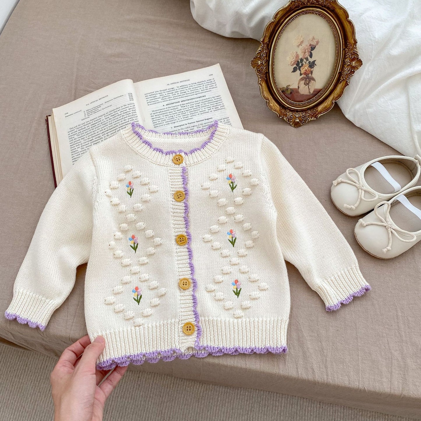 High Quality Embroidered Handmade Knitted Sets