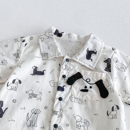 Summer Arrival Baby Boys Short Sleeves Cartoon Rompers Bodysuits, MyKids-USA®, Baby & Children's One-Pieces, MyKids-USA -  -  -  -  -  -  - .