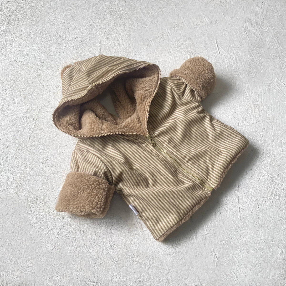 Arrival Winter Baby Kids Unisex Plaid or Striped Pattern Fleece-Lined Hoodies