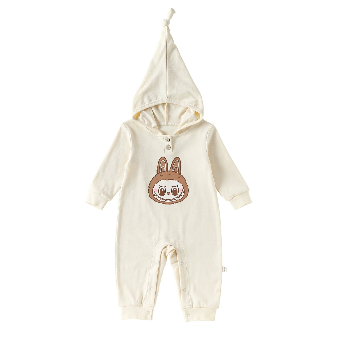 Autumn Arrival Baby Unisex Long Sleeves Cartoon Pattern Hooded Rompers, MyKids-USA®, Baby One-Pieces, MyKids-USA - Size/Age - 66 (3-6M) - Color - Beige -  -  - TR2509062156-A