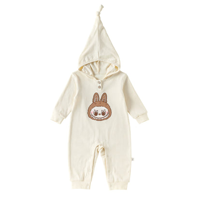Autumn Arrival Baby Unisex Long Sleeves Cartoon Pattern Hooded Rompers, MyKids-USA®, Baby One-Pieces, MyKids-USA - Size/Age - 66 (3-6M) - Color - Beige -  -  - TR2509062156-A