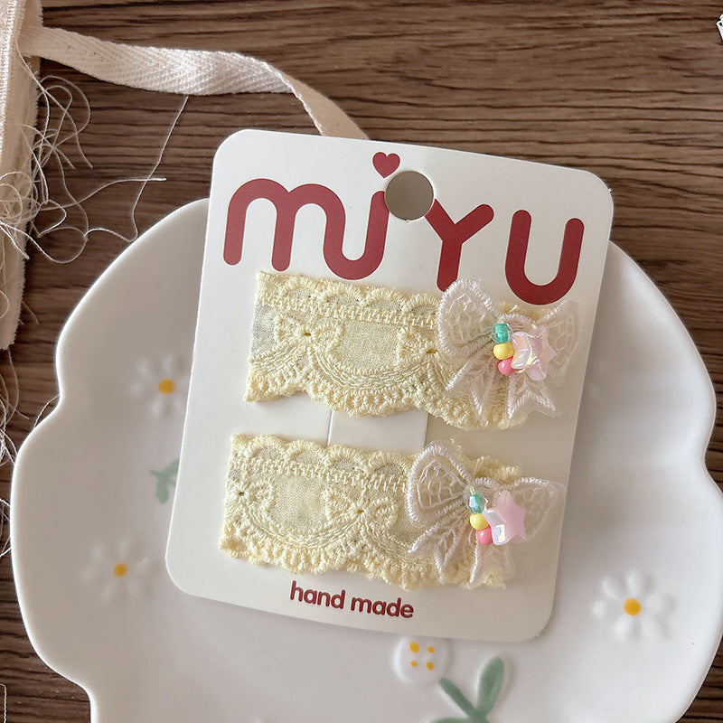 Collection of 2 Versatile Cute Yellow Cloth Design Hair Clips, MyKids-USA®, Hair Pins, Claws & Clips, MyKids-USA - Size/Age - Average Size (0-12Y） - Color - Beige -  -  - TR2602051019-A.