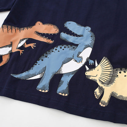 Summer Hot Selling Baby Kids Boys Short Sleeves Cartoon Animals Pattern T-shirt and Striped Shorts Clothing Set, MyKids-USA®, Baby & Children's Outfits, MyKids-USA -  -  -  -  -  -  - .