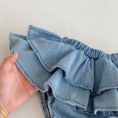 Summer Hot Selling Baby Girls Short Sleeves Solid Color T-shirt and Denim Skirt Clothing Set, MyKids-USA®, Baby & Toddler Outfits, MyKids-USA -  -  -  -  -  -  - 