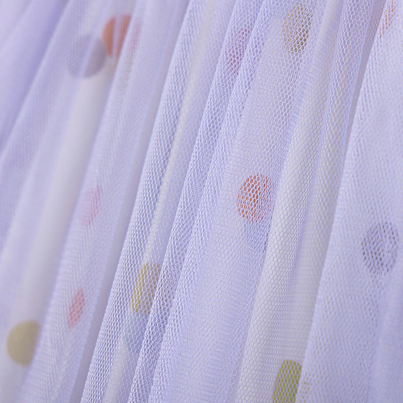 Autumn and Spring Arrival Cartoon and Polka Dots Pattern Tulle Patchwork Long Sleeves Dress for Stylish Girls, MyKids-USA®, Baby & Toddler Dresses, MyKids-USA -  -  -  -  -  -  - 