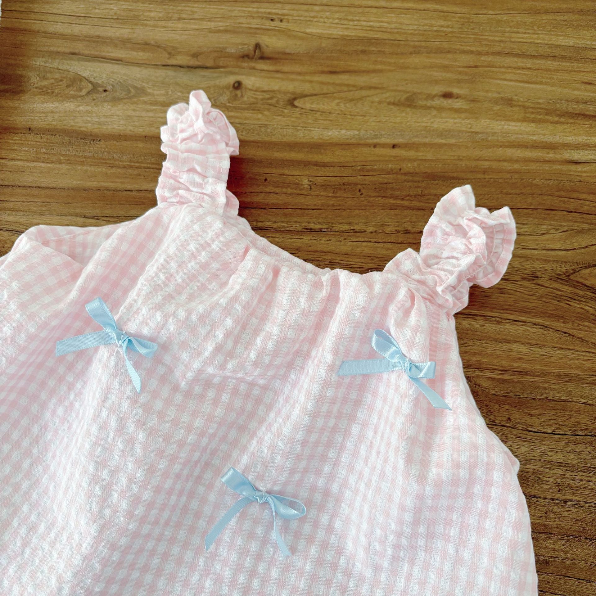 Summer Baby Kids Plaid Pattern Sleeveless Top Vest with Shorts Clothing Set for Girls, MyKids-USA®, Baby & Toddler Outfits, MyKids-USA -  -  -  -  -  -  - 