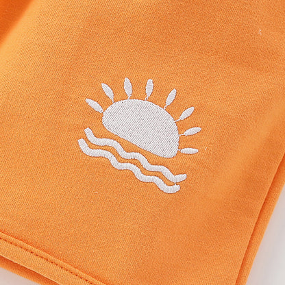 Summer Baby Kids Sunrise Pattern Hooded T-shirt and Shorts Clothing Set for Boys, MyKids-USA®, Baby & Toddler Outfits, MyKids-USA -  -  -  -  -  -  - 