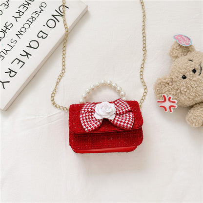 Stylish And Versatile Carry-On Girls Portable Red Crossbody Handbag, MyKids-USA®, Handbags, MyKids-USA - Size/Age - Average Size (3-8Y) - Color - Red -  -  - TR2403232333-M