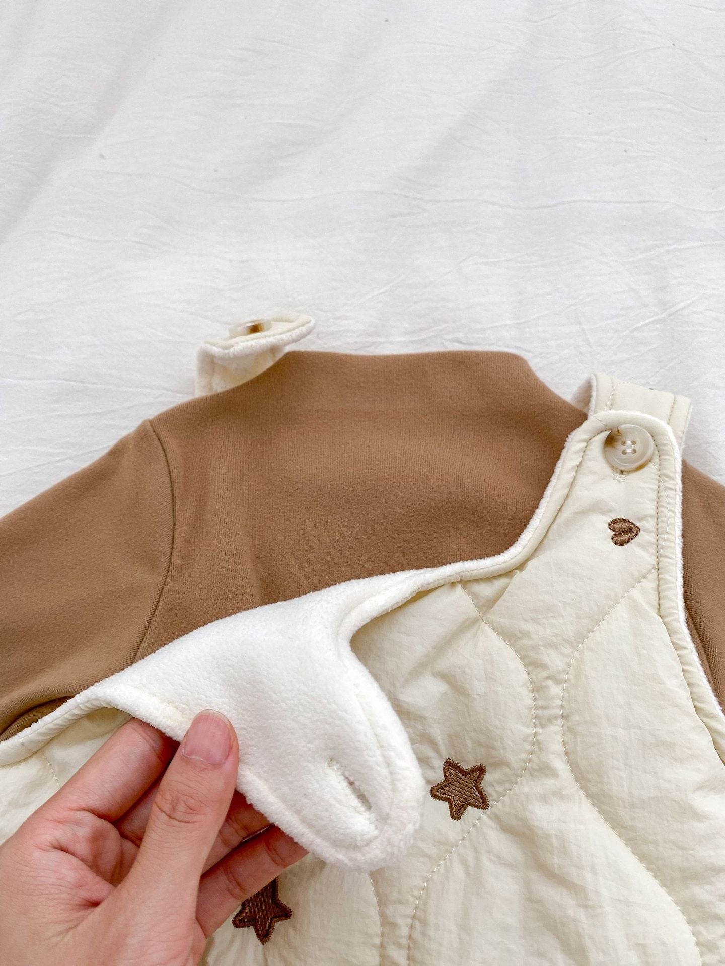Infant Baby Star Embroidery Design Soft Cotton Fashion Overalls