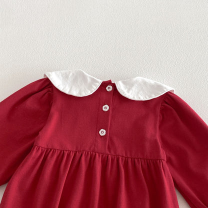 Spring Arrival Baby Girls Long Sleeves Navy Collar Color Patchwork Bodysuit, MyKids-USA®, Bodysuits, MyKids-USA -  -  -  -  -  -  - .