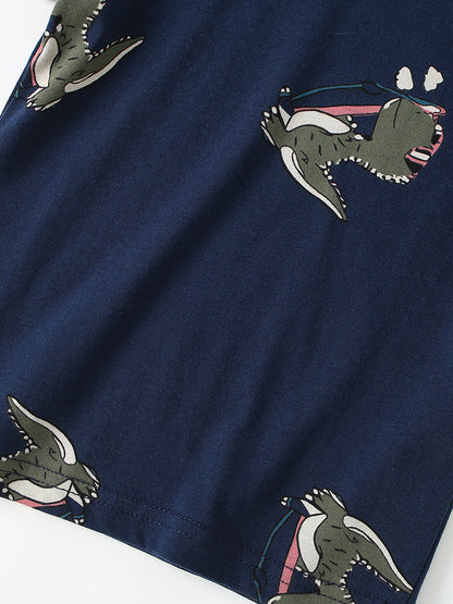Summer Boys’ Animals Cartoon Pattern T-shirt