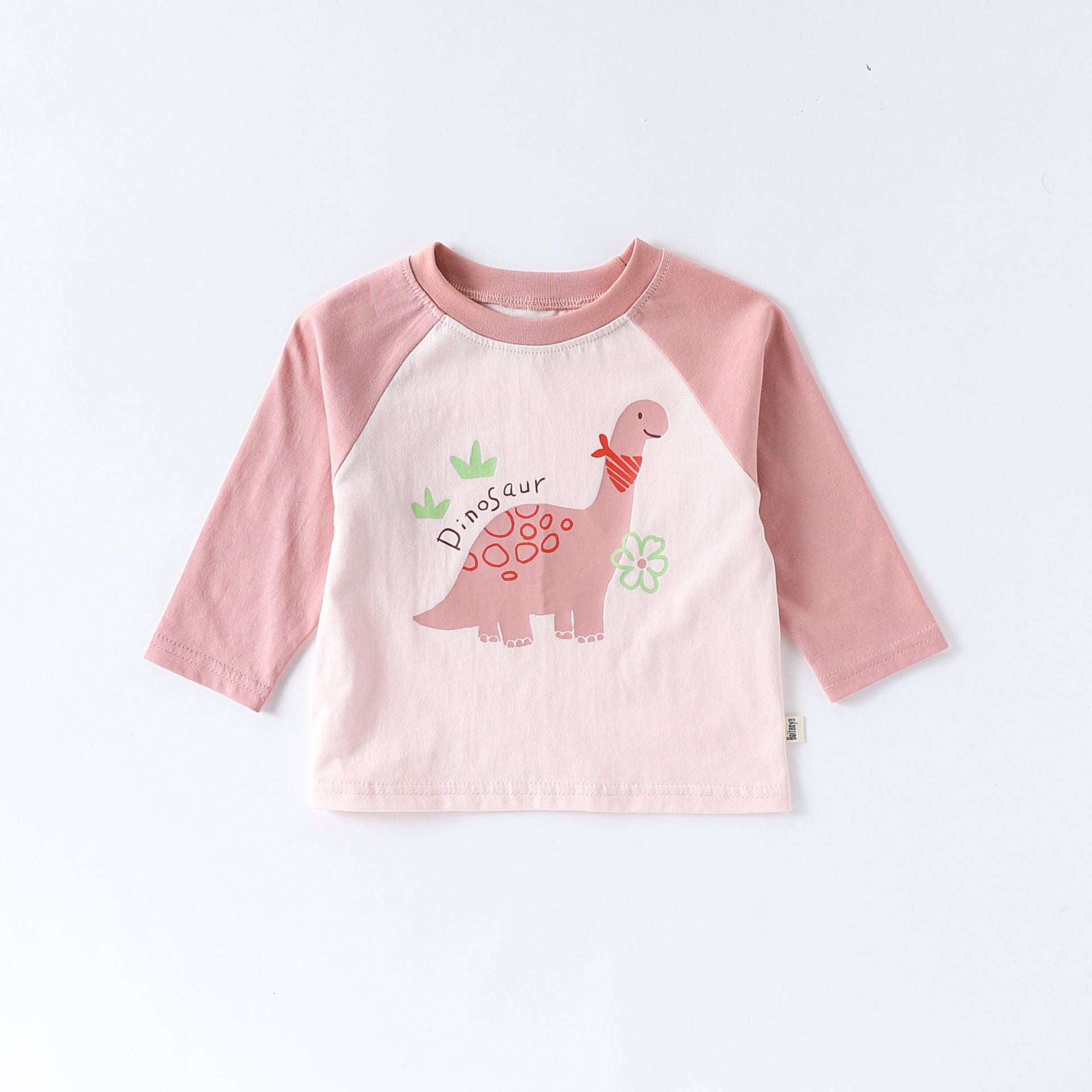 Autumn and Spring Arrival Baby Kids Long Sleeves Cartoon Pattern Color Patchwork Top, MyKids-USA®, Shirts, MyKids-USA - Size/Age - 80 (9-12M) - Color - Pink -  -  - TR2509242316-A