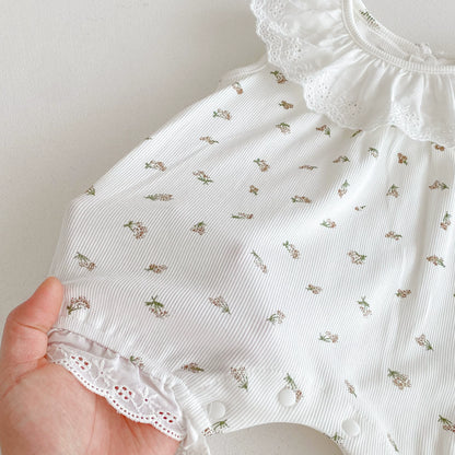 Summer Arrival Baby Girls Floral Pattern Sleeveless Rompers, MyKids-USA®, Baby One-Pieces, MyKids-USA -  -  -  -  -  -  - 