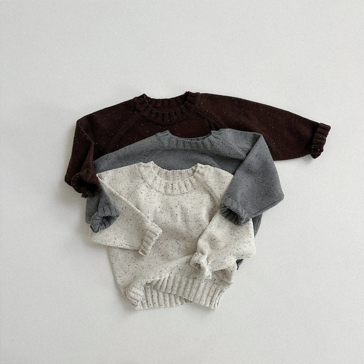 Arrival Spring and Autumn Baby Kids Unisex Dots Pattern Knitted Pullover Sweater