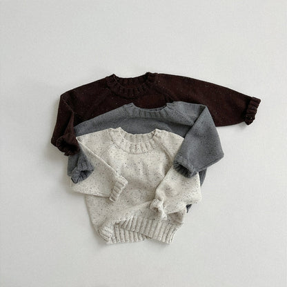 Arrival Spring and Autumn Baby Kids Unisex Dots Pattern Knitted Pullover Sweater