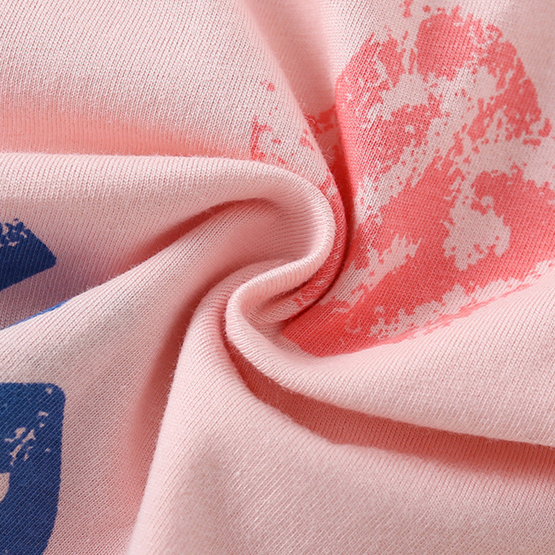 Summer Baby Kids Letters and Geometric Pattern T-shirt and Shorts Clothing Set for Girls, MyKids-USA®, Baby & Toddler Outfits, MyKids-USA -  -  -  -  -  -  - 