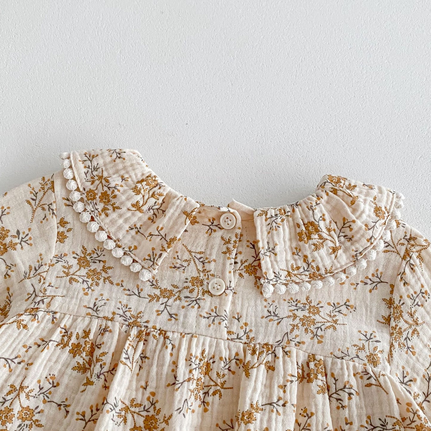 Autumn Arrival Baby Girls Long Sleeves Floral Pattern Vintage Onesies, MyKids-USA®, Baby & Toddler Dresses, MyKids-USA -  -  -  -  -  -  - 