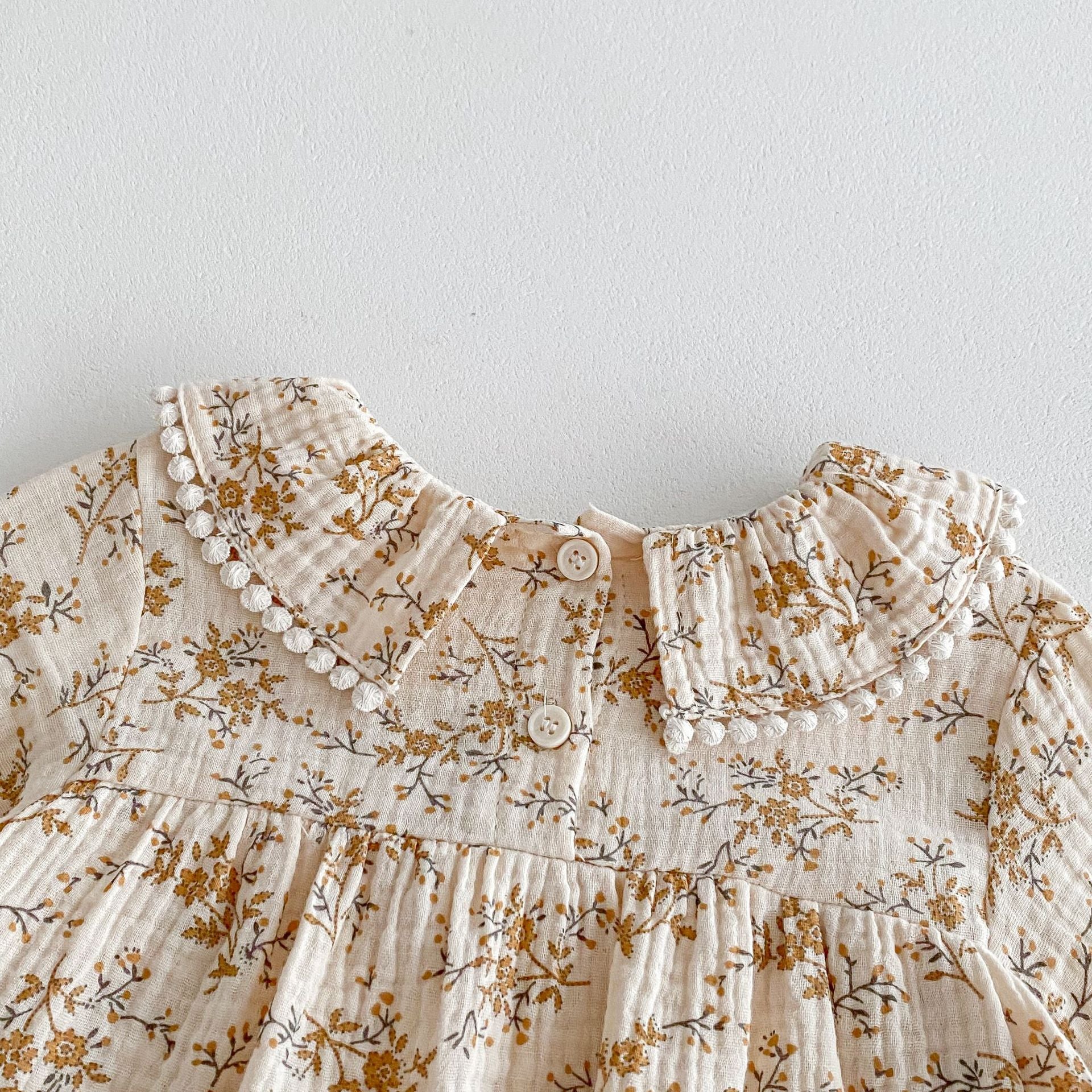 Autumn Arrival Baby Girls Long Sleeves Floral Pattern Vintage Onesies, MyKids-USA®, Baby & Toddler Dresses, MyKids-USA -  -  -  -  -  -  - 