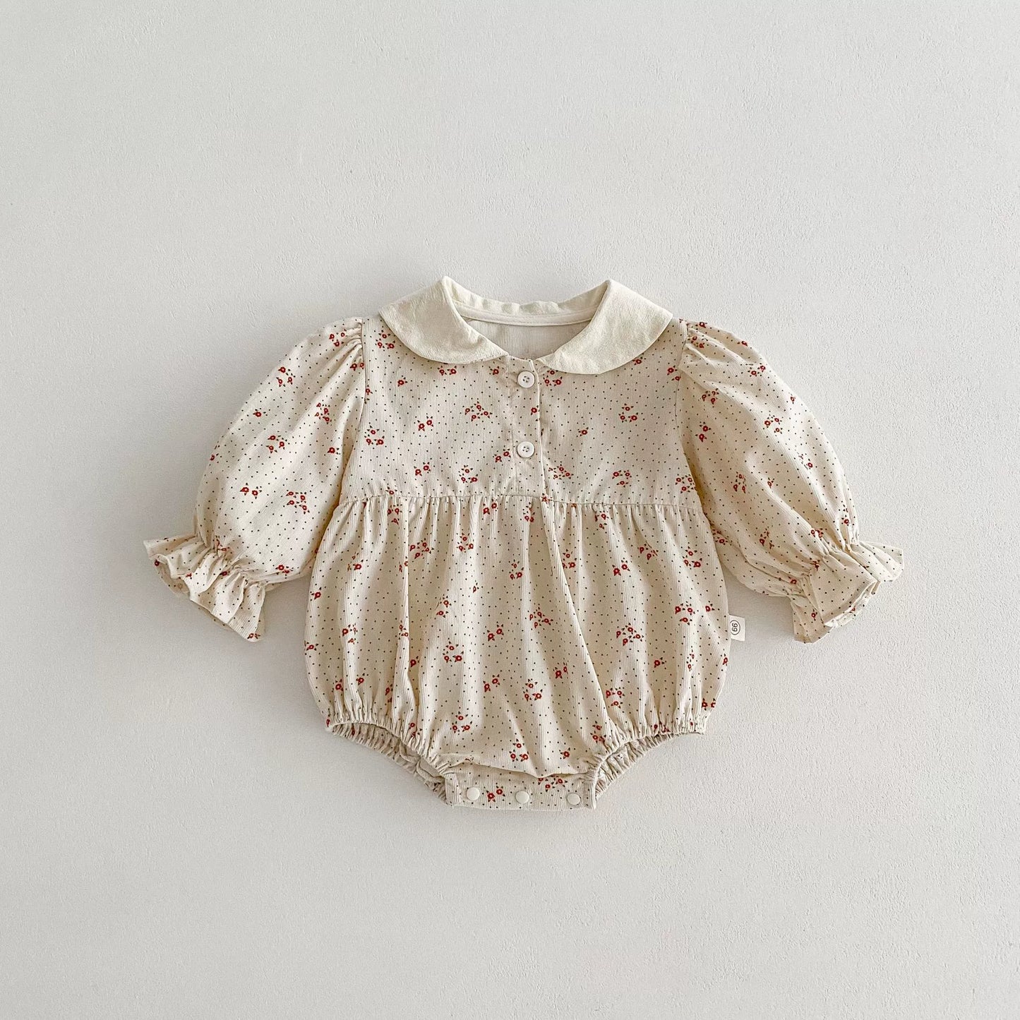 Autumn Arrival Baby Girls Polka Dots Long Sleeves Onesies, MyKids-USA®, Baby One-Pieces, MyKids-USA - Size/Age - 66 (3-6M) - Color - Beige -  -  - TR2506142013-A