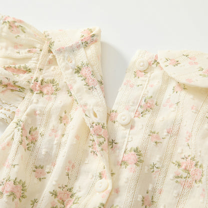 Summer Arrival Baby Girls Fly Sleeves Cute Floral Pattern Onesies, MyKids-USA®, Baby One-Pieces, MyKids-USA -  -  -  -  -  -  - 