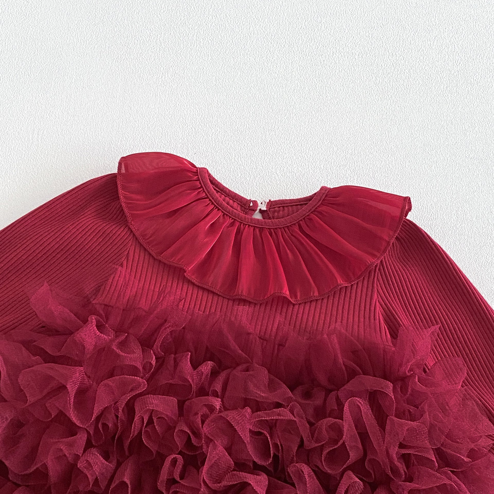 Spring Arrival Baby Girls Long Sleeves Tulle Decorated Plain Onesies Dress, MyKids-USA®, Baby & Toddler Dresses, MyKids-USA -  -  -  -  -  -  - .