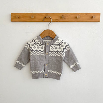 Autumn Arrival Baby Unisex Comfortable Geometric Knitted Long Sleeves Cardigan, MyKids-USA®, Cardigans, MyKids-USA -  -  -  -  -  -  - 