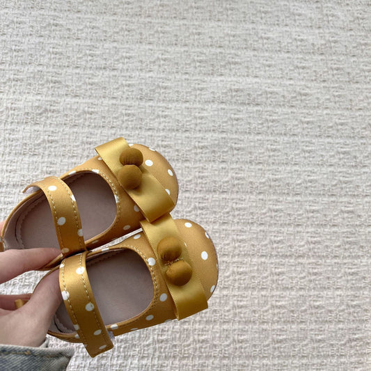 MyKids-USA® Baby Girl Dots Pattern Soft Sole Shoes