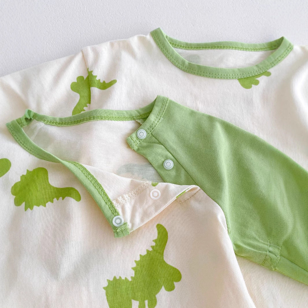 Summer Hot Selling Baby Kids Unisex Sleeveless Strap Overalls/Shorts and Dinosaurs Pattern T-Shirt Clothing Set, MyKids-USA®, Baby & Toddler Outfits, MyKids-USA -  -  -  -  -  -  - 