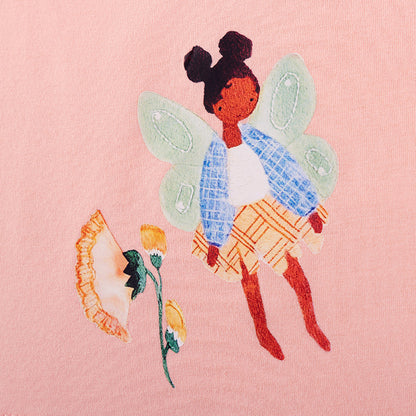 Summer Arrival Princess and Fairy Pattern Short Sleeves Dress for Stylish Girls